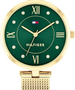 Tommy Hilfiger Uhr mit DREI-Zeiger-Quarzwerk für Damen mit Edelstahl-Mesh-Armband – Erhältlich in Roségold oder Gold