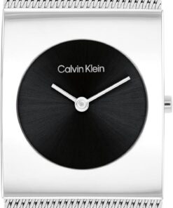 Calvin Klein Analog Quarzuhr für Damen Kollektion CK Pulse mit Edelstahl-Mesh-Gliederarmband