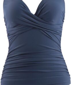 LA ORCHID Damen Badeanzug bauchweg Push up einteiliger Badeanzug bademode v Ausschnitt bademode high Waist für Urlaub