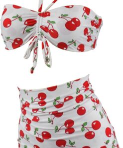 Aloha-Beachwear Kirschen Cherry Rockabilly high Waisted Vintage Damen Bikini A2013