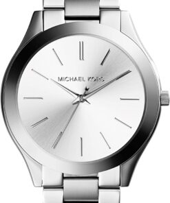 Michael Kors Slim Runway Watch für Damen, 42mm Quarz-Dreizeigerwerk mit Edelstahlarmband