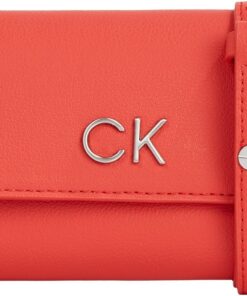 Calvin Klein Damen Portemonnaie zum Umhängen, Rot (Aurora Red), Onesize