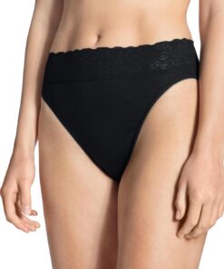 CALIDA Iconics Jazzpant Damen | aus 100% Baumwolle, Spitze am Beinausschnitt