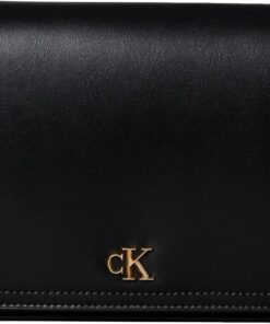 Calvin Klein Ck Curved Wallet On Chain UB1 - Black One Size