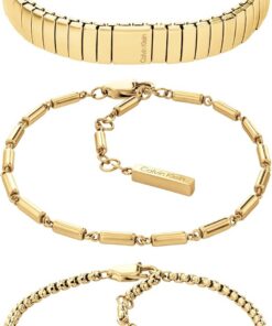 Calvin Klein Set aus 3 Armbändern für Damen Kollektion CK STACKED aus Edelstahl - Erhältlich aus Gold oder Silber