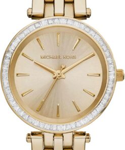 Michael Kors Darci Watch für Damen, Goldfarbenes Quarz-Dreizeiger-Uhrwerk mit Edelstahlarmband