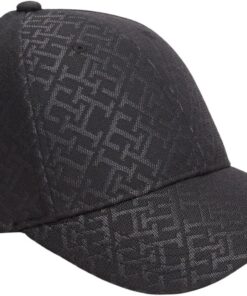 Tommy Hilfiger Damen Cap Monogram mit Klemmverschluss, Schwarz (Black), Einheitsgröße