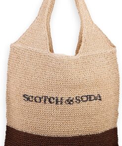 Scotch & Soda Women's Oversized Straw Bag Shopper, Natural