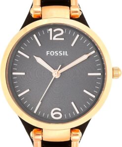 Fossil Damenuhruhr Georgia, 32 mm Gehäusegröße, Quarzwerk, Lederarmband
