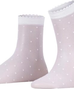 FALKE Damen Dot 15 DEN Feinstrümpfe feines weiches Material transparent reißfest druckfreier extra weicher Komfortbund verstärkte Fußspitze und feine Naht gepunktet 1 Paar | mit feinen Pünktchen