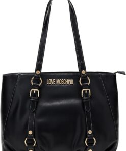 Love Moschino Damen Einkaufstasche, Schwarz