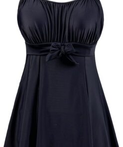 Wantdo Badeanzug Damen Große Größe Einteiliger Tankini mit Rock