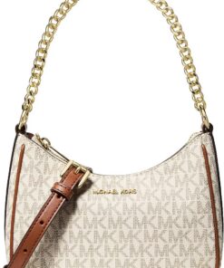 Michael Kors Jet Set Signature Logo Umwandelbare Umhängetasche Vanilla