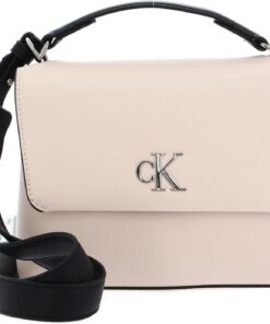 Calvin Klein Umhängetasche Handtasche CKJ Minimal Monogram Top Handle22 Ballet beige