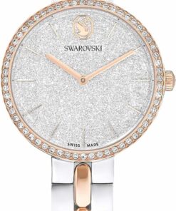 Swarovski Cosmopolitan Kollektion Uhr, Swiss Made, Metall-Armband, Silberton