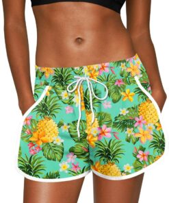 For G and PL Damen Sommer Boardshorts mit Bund und Taschen Tropischer Druck Casual Badehose S-XXL