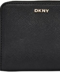 DKNY,WALLET,VELITA-SM ZIP AROUND,BLACK/GOLD,1SZ