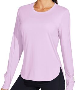 WILLIT Damen Sportshirt Laufshirt Sonnenhemden UPF 50 Langarm T-Shirt Wandern Leicht Schnelltrocknende UV-Schutz Outdoor Yoga Tops Rashguard