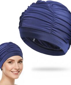 Badekappe Damen Atmungsaktiv & Elastisch Klassische Schwimmkappe