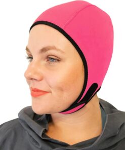 SwimCell Neopren Badekappe Mit Kinnriemen -Thermo-Badekappe | Thermische 4mm Neopren Schwimmkappe für Erwachsene. Verstellbar und Beidseitig Tragbar für Damen und Herren. 55–58 cm.