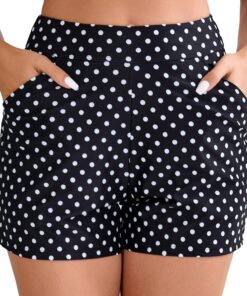 Halcurt Badeshorts Damen Badehose mit Tasche und Kordelzug S-XXL | Schnell Trocknende, Bauchkontrolle Boardshorts, Elastischer Bund, Slip-Futter, Strand Surf Schwimmshorts