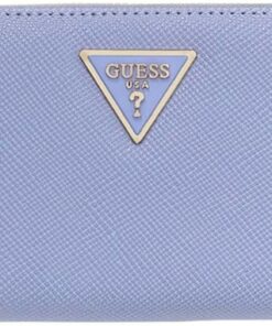 GUESS Geldbörse Laurel II Large Zip Around Wallet Grey Blue blaugrau