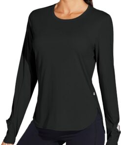 WILLIT Damen Sportshirt Laufshirt Sonnenhemden UPF 50 Langarm T-Shirt Wandern Leicht Schnelltrocknende UV-Schutz Outdoor Yoga Tops Rashguard