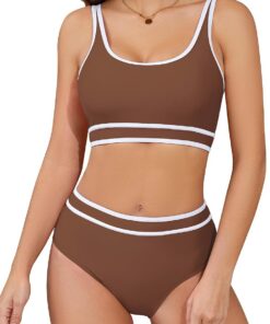 SHEKINI Speed Bikini Set Damen Zweiteiler Badeanzug Fitness sportliche Bademode für Frauen Schwimmbikini Sport Zweiteiler Bustier Schwimmbad Pool