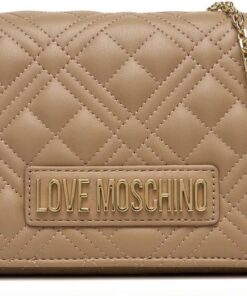 Love Moschino QUILTED PU TASCHE BEIGE, Beige, Einheitsgröße, beige, Einheitsgröße