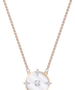 Swarovski North Halskette, Weiss, Rosé vergoldet