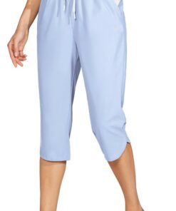 WILLIT Damen Badehose Capris Hosen Badeshorts Schnelltrockner Schwimmen Board Beach Athletic Capris mit Taschen Lightweight UPF 50 + 18“