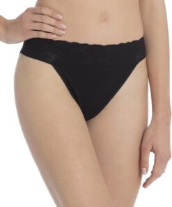 CALIDA Iconics Tangaslip Damen | aus 100% Baumwolle, Spitze am Beinausschnitt