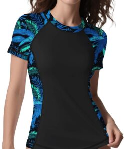 ANGEL CITIZ UV Shirt Damen Kurzarm Schwimmshirt UPF 50+ Rashguard Women Surf Badeshirt Wasser S-XXL