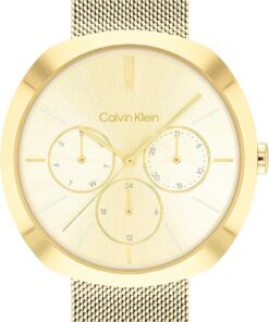 Calvin Klein Multi Zifferblatt Quarz Uhr für Damen Kollektion Shape mit Edelstahlarmband
