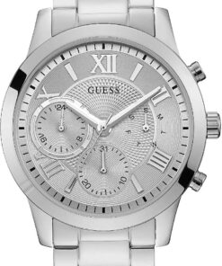 Guess Women's Multi-dial solar Watch with Stainless Steel Strap.