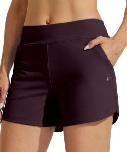 WILLIT Damen Badeshorts Swim Board Shorts Badehose Schwimmen Bottoms Tummy Control Bikini Shorts Beachshorts 3,5 Zoll mit Liner