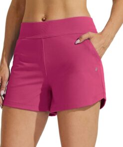 WILLIT Damen Badeshorts Swim Board Shorts Badehose Schwimmen Bottoms Tummy Control Bikini Shorts Beachshorts 3,5 Zoll mit Liner