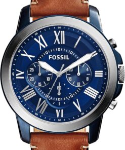 Fossil Grant Herrenuhr mit Chronograph oder Automatikanzeige und Echtleder- oder Edelstahlband