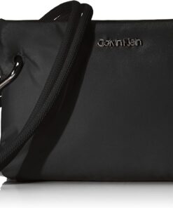 Calvin Klein Umhängetasche Abendtasche Roped Crossbody Nylon CK Black schwarz