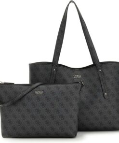 GUESS Brenton Tote Coal Logo
