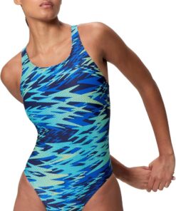 Speedo Damen Hyperboom Print Medalist One Piece Schwimmanzug