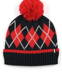 Tommy Hilfiger Women's Argyle Pom Cuff Hat