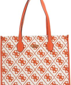 GUESS Shopper Silvana Girlfriend Tote Orange Logo mehrfarbig