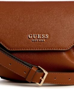 GUESS Umhängetasche Amorette Flap Crossbody Cognac braun