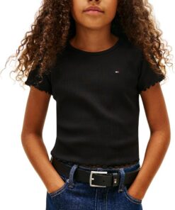 Tommy Hilfiger Mädchen Essential Rib Top Ss Kg0kg08590 Andere Oberteile