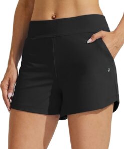 WILLIT Damen Badeshorts Swim Board Shorts Badehose Schwimmen Bottoms Tummy Control Bikini Shorts Beachshorts 3,5 Zoll mit Liner