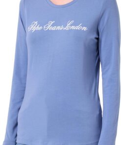 Pepe Jeans Damen W Basic Stretch Logo L/S T-Shirt