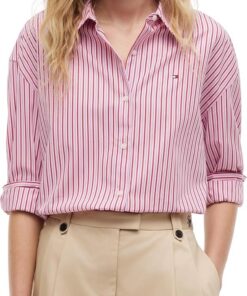 Tommy Hilfiger Damen Summer Poplin Ls Boxy Shirt Ww0ww49940 Andere Hemden (1er Pack)