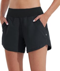 WILLIT Damen 5" Badeshorts Boardshorts UPF50+ Badehose High Waisted Schwimmshorts Badehose Schnell Trocknende UVA Schutz mit Liner Taschen