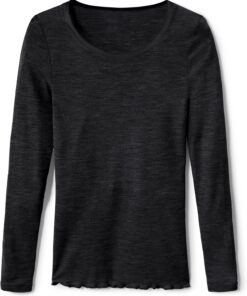 CALIDA True Confidence Langarmshirt Damen | aus Wolle-Seide, Feinripp, temperaturausgleichend, geruchshemmend